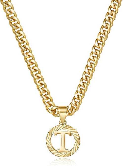 Hollow Letter Pendant Necklace