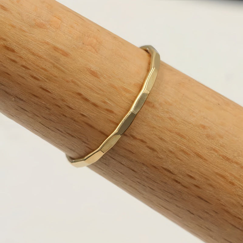 Faceted Gold Plated Ring