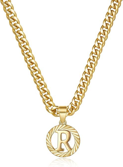Hollow Letter Pendant Necklace