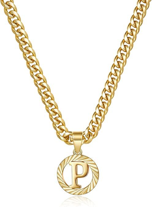 Hollow Letter Pendant Necklace