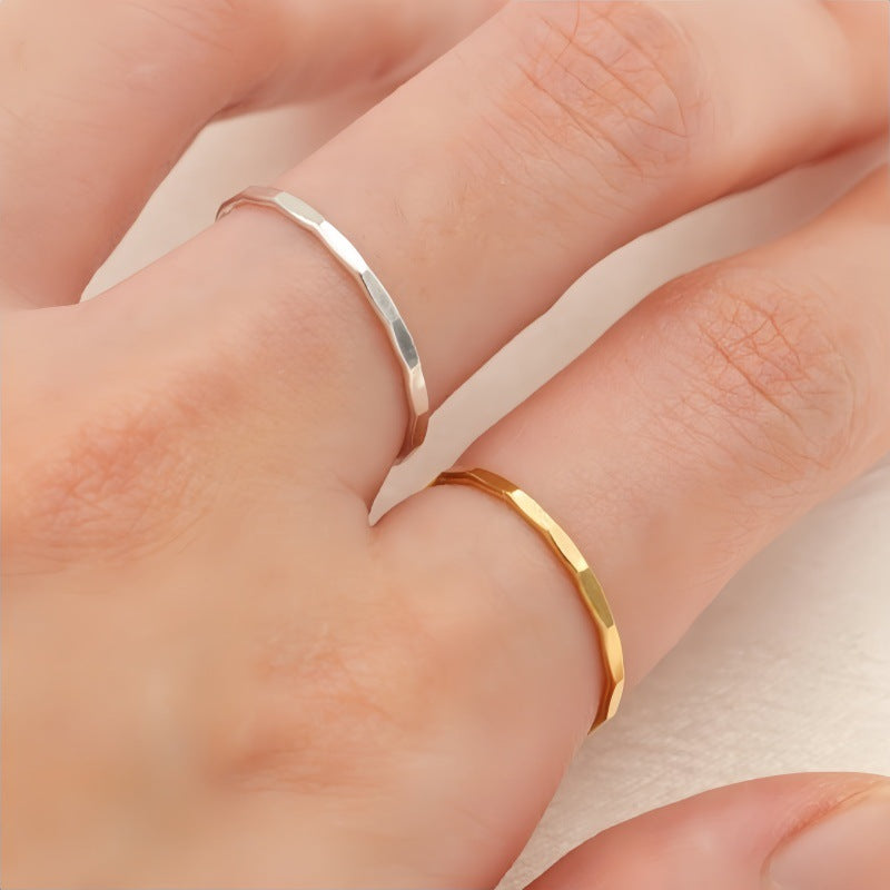 Faceted Gold Plated Ring
