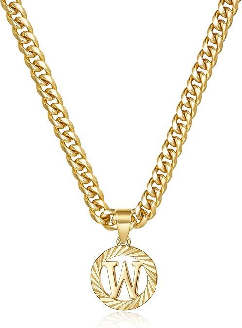Hollow Letter Pendant Necklace